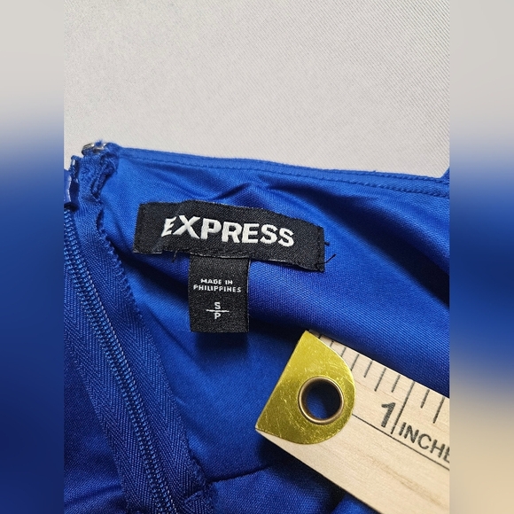 Express Dress Women's S Blue Petit ,Elegant - Picture 7 of 7